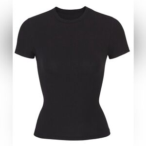 SKIMS Cotton Jersey T-Shirt in Soot